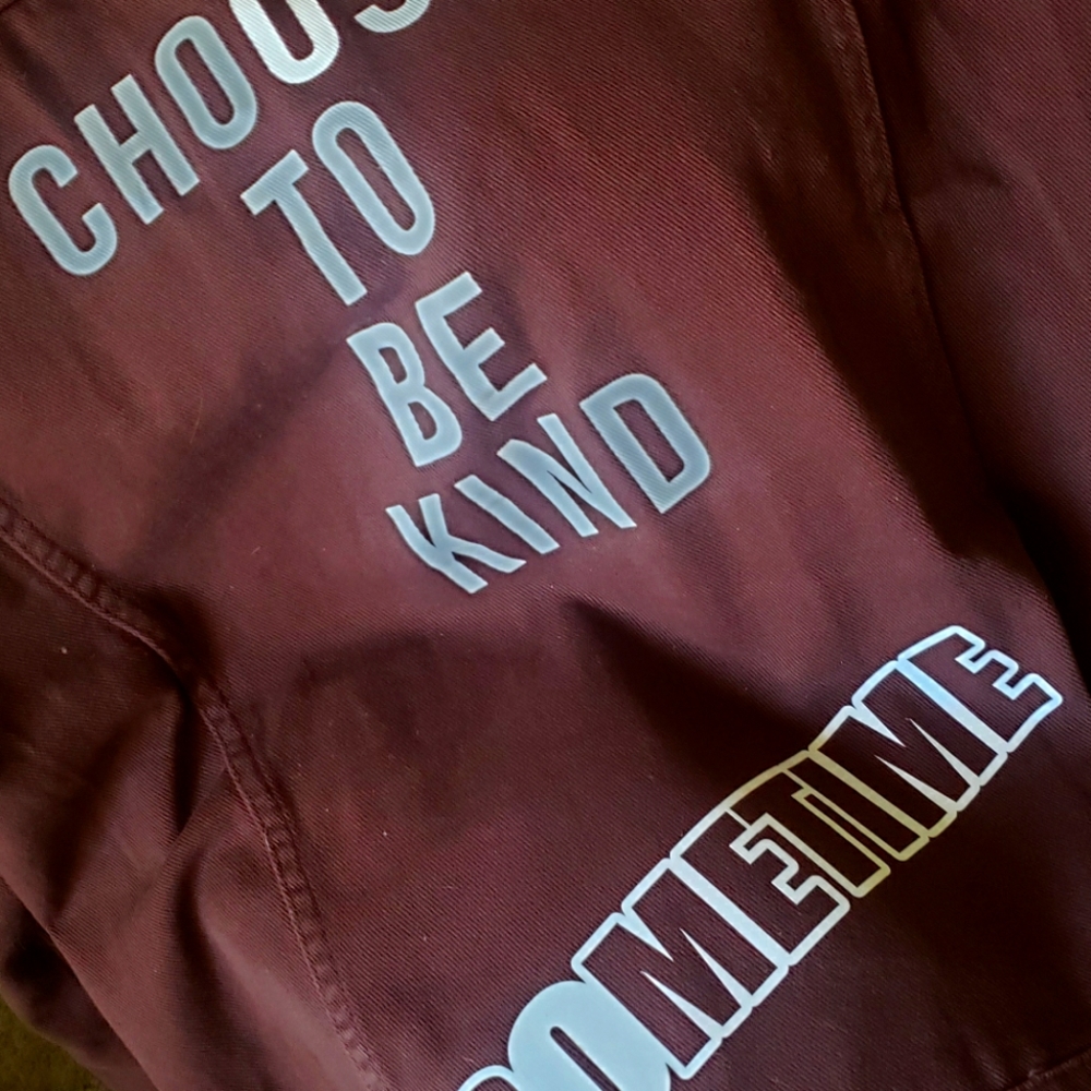 😂😲😱😂😲 custom!!! Revamped !!! Denim Jacket XXL..Brown..Rare..worn 1 time...
